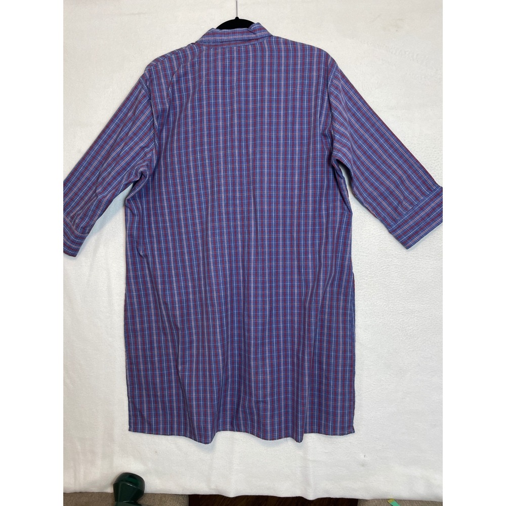 De Rotchild Button Down Shirt Dress Plaid 3/4 Sleeve‎ Pockets Womens 18W - Picture 5 of 10